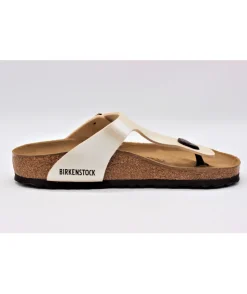 Femme L'Empreinte Chaussures BIRKENSTOCK GIZEH BIRKO GRACEFUL PEARL WHITE